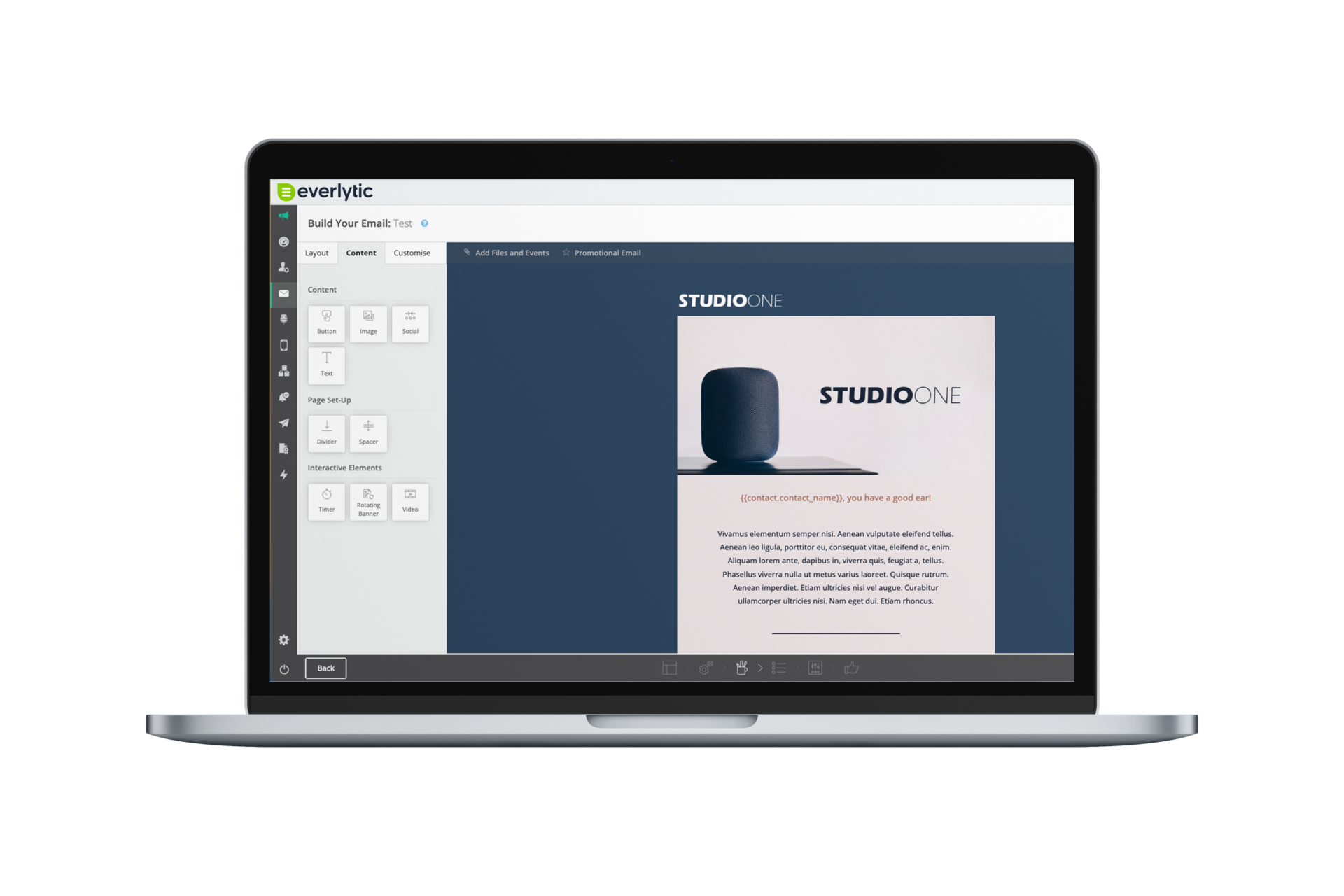 02 Image Email Builder template laptop | Everlytic | Campaign - Bulk Email