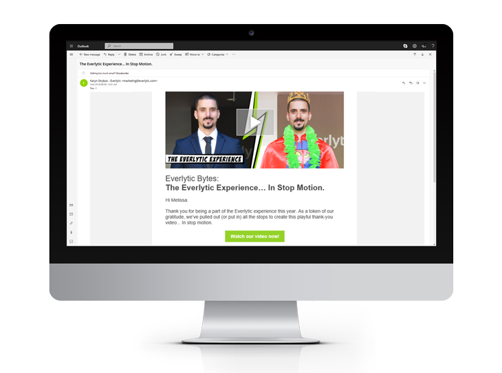 4 Top Email Tech Trends for 2019 | Blog image | Computer screen | Everlytic email | The Everlytic experience | Video in email