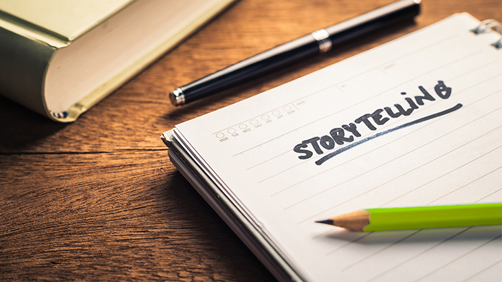 How to Use Storytelling in Email | Everlytic | Email Marketing Software | Paper and pencil | notepad