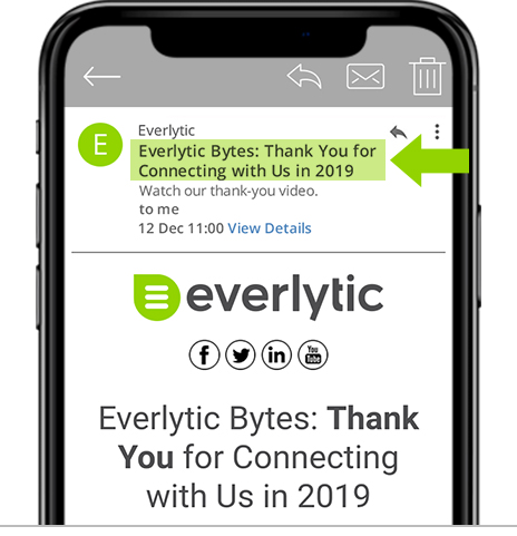 How to Refine Your Email Properties for Better Delivery | Everlytic | Email Marketing | Email Delivery | Blog post | Everlytic Bytes email on mobile