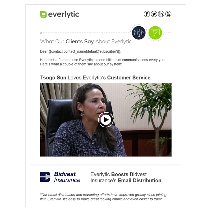 Everlytic | Blog | How Case Studies and Testimonials Impact Customer Decisions | Testimonial Email Example