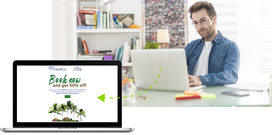 Everlytic | South Africa | Landing Pages | High-Conversion | Builder | laptop with landing page example