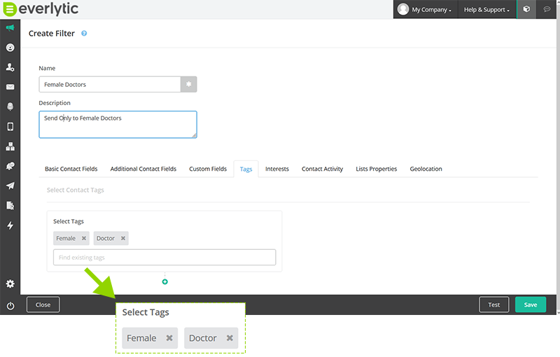 Tagging in Everlytic | Email List Segmentation